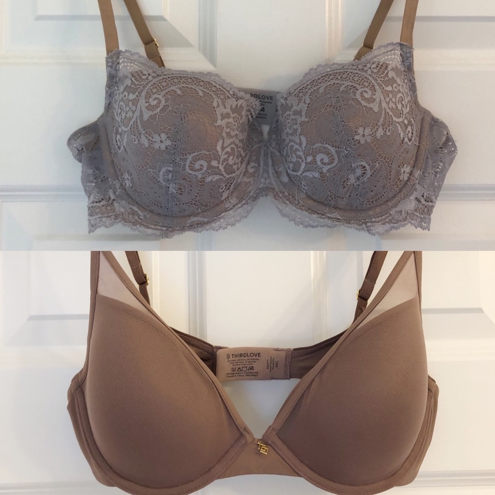 2 ThirdLove bras in 34C